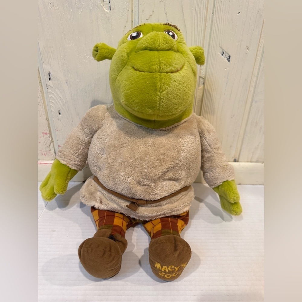Macy's 2007 Special Edition Shrek Large Plush 19" Dream Works Movie Green